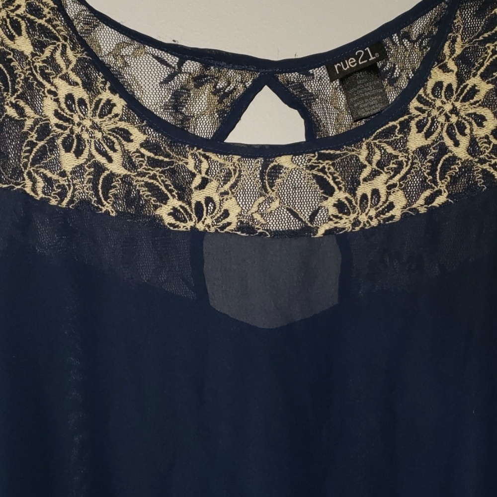 Navy Blue pull over top